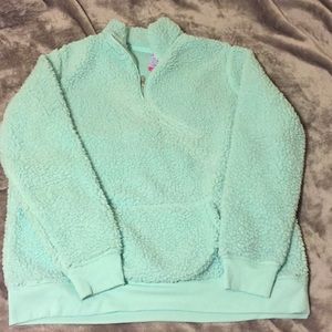 Fuzzy jacket pull over